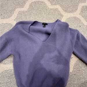 Forever 21 Lavender V-Neck Sweater
